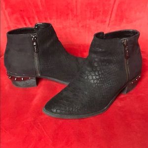 Sam Edelman Black Ankle Boots with Studded Heels